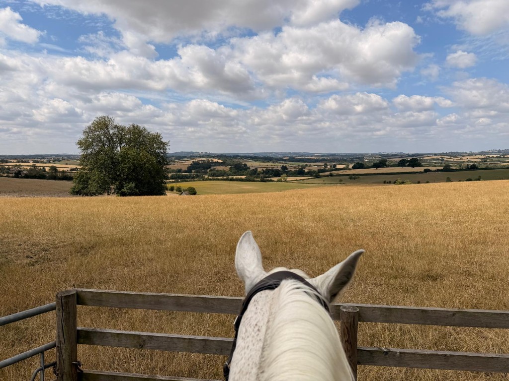 Panoramic countryside view from Burmington Barn